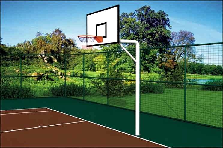 Basketbol Potası Tek Direkli fiber panyalı 