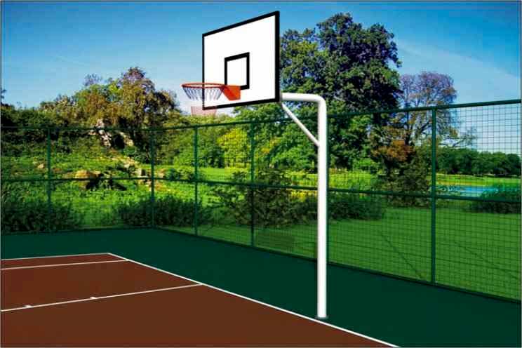 Basketbol Potası Tek Direk mdf panya ve Metal Panyalı