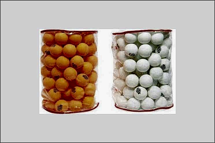 Selex 100 Lü Pinpon Topu (Beyaz-Turuncu)